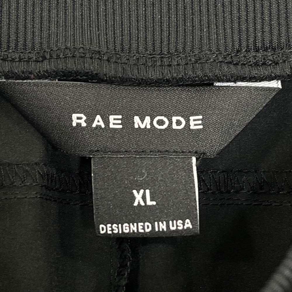 Rae Mode Womens XL Black Wide Leg Athletic Pants High Rise Zipper Pockets P6255 - Picture 6 of 9